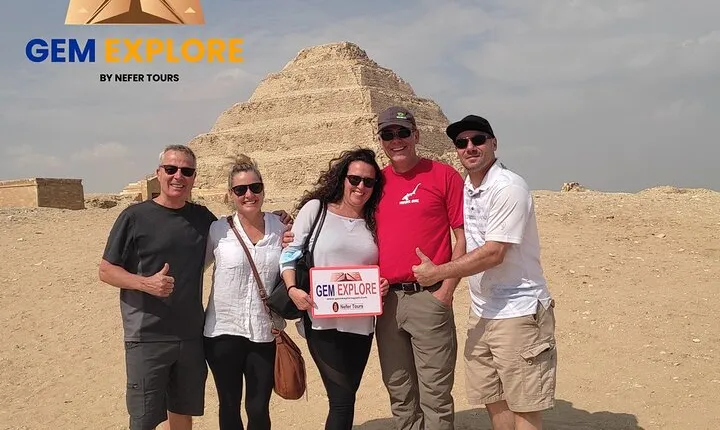 Full Day Tour Giza Pyramids, Sphinx, Saqqara &Dahshur Pyramids