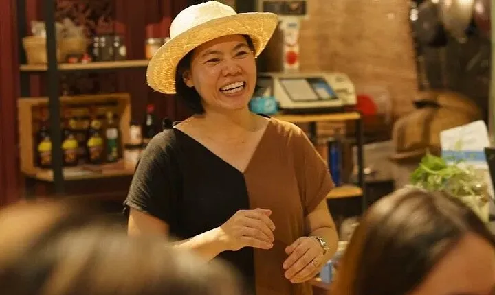 Family-style Vietnamese dinner by a local farmer