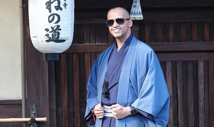 Kyoto Kimono Rental CHAMATSU Men's Plan Kimono and Yukata Rental