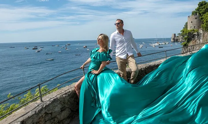 Flying Dress Photo Shoot Experience in Positano