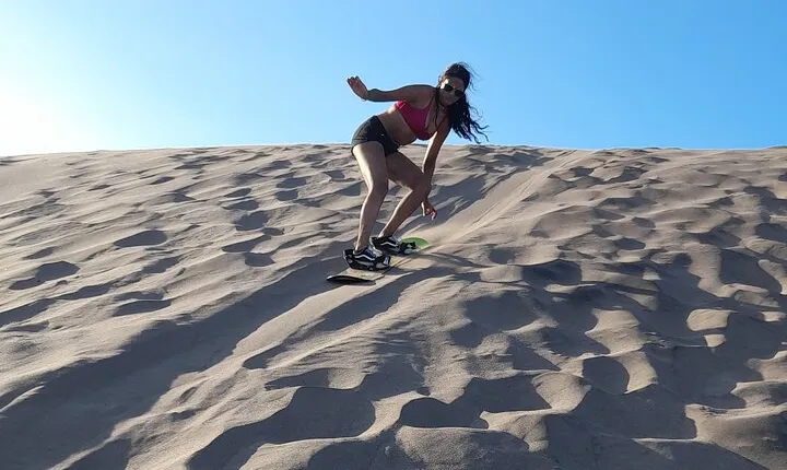Sandboarding in the Mogote Dunes in Mexico