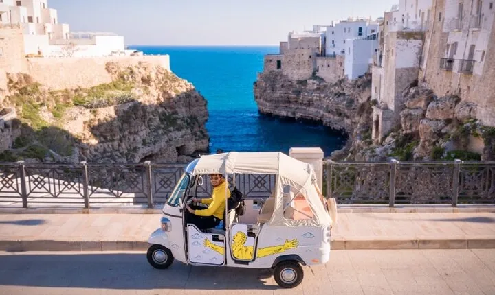 Polignano Coast with Private Tuk Tuk Tour and View of the Caves