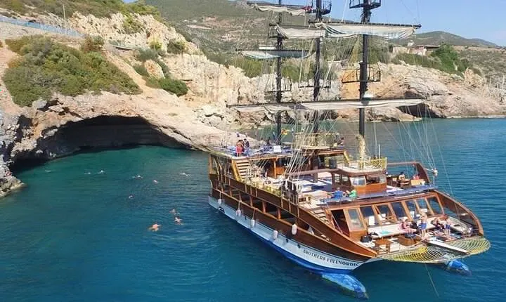 Alanya Catamaran Boat with Swimming and Snorkelling Activity