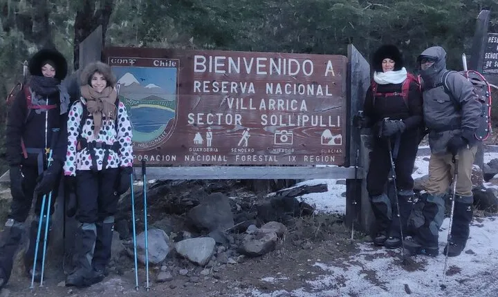 Ascent of Sollipulli Volcano