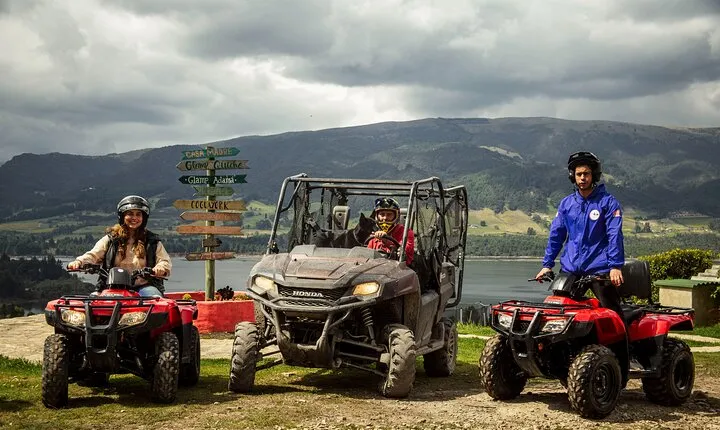 Atv Experience Across Neusa Reservoir from Bogota