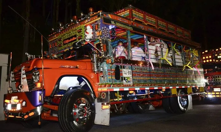Private Chiva Rumbera with Pickup and Open Bar from Medellin