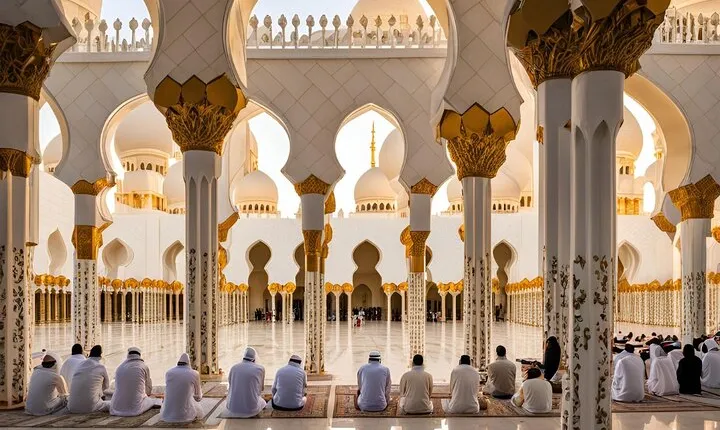 Prayer at Sheikh Zayed Grand Mosque Special Tour