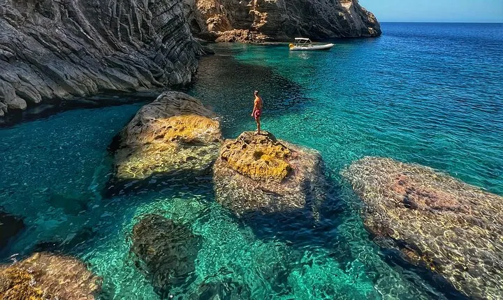 Combo : Boat, 4x4, hiking in Es Vedra for sunset