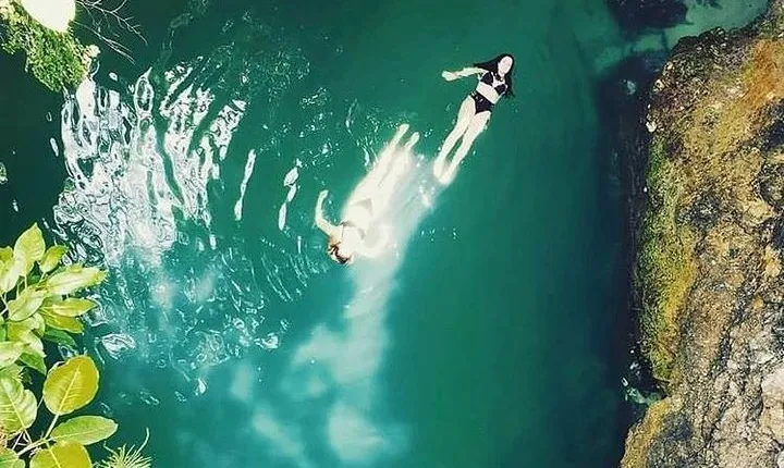 Blue Hole Mineral Spring and Ricks Cafe Private Tour