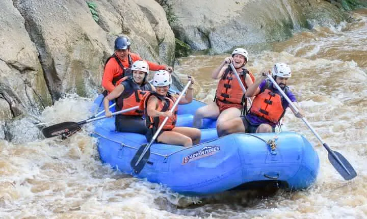 Whitewater Rafting 10km and Waterfall Trekking Tour From Chiang Mai