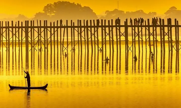 U Bein Bridge Sunset Cycling Day Tour from Mandalay