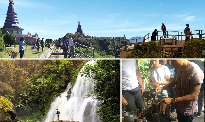 Doi Inthanon Day Trip:Twin Pagodas,Soft Hiking,Coffee Plantation