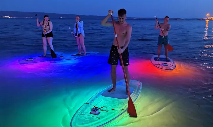 Guided Transparent SUP Glow Tour in Split