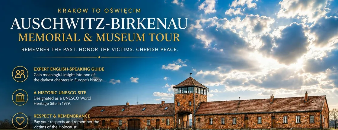 Auschwitz-Birkenau guided tour with pick-up from Krakow
