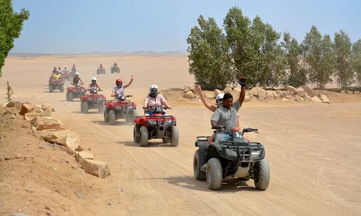 Hurghada Desert Safari on Quad Bikes With Camel for 3 Hours