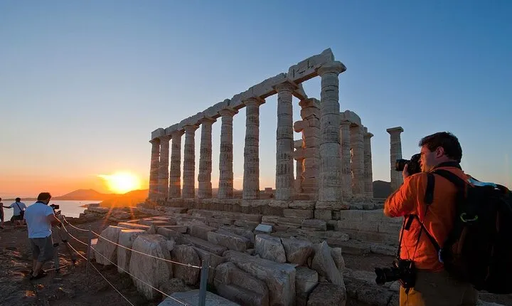 Ancient Corinth & sunset at Sounio temple of Poseidon private