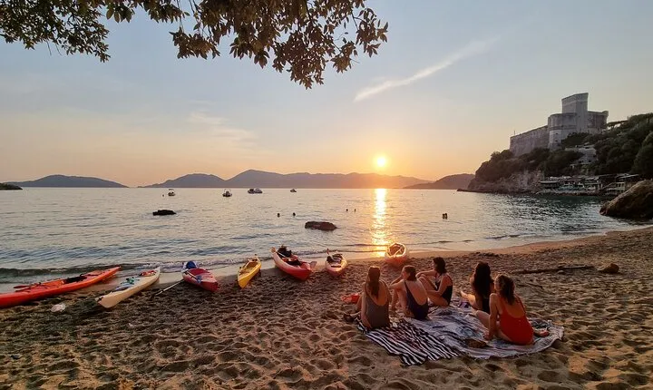Sunset Kayak Adventure & Caves Tour, Swimming & Aperitif