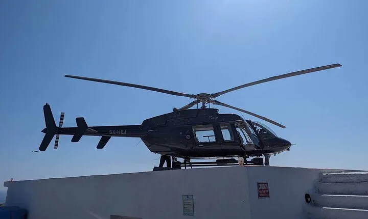 Private Helicopter Transfer from Athens to Milos