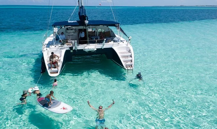 Puerto Morelos Secret Sandbar Catamaran Sail