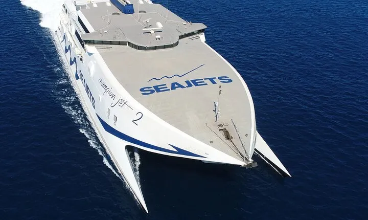 Ferry Journey Between Athens and Mykonos
