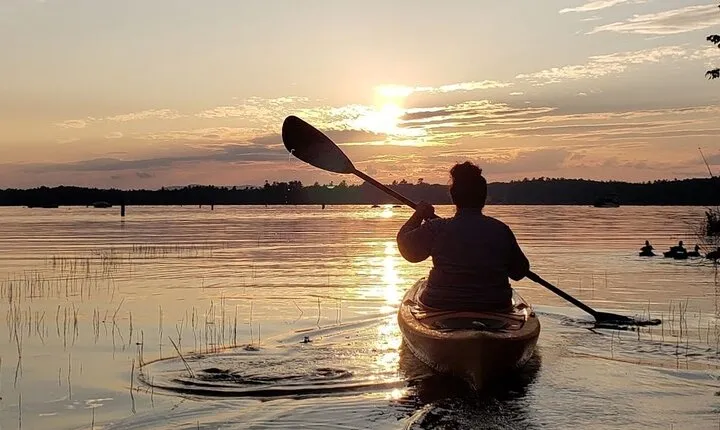 Sunset Tour by Kayak on Sebago Lake Maine