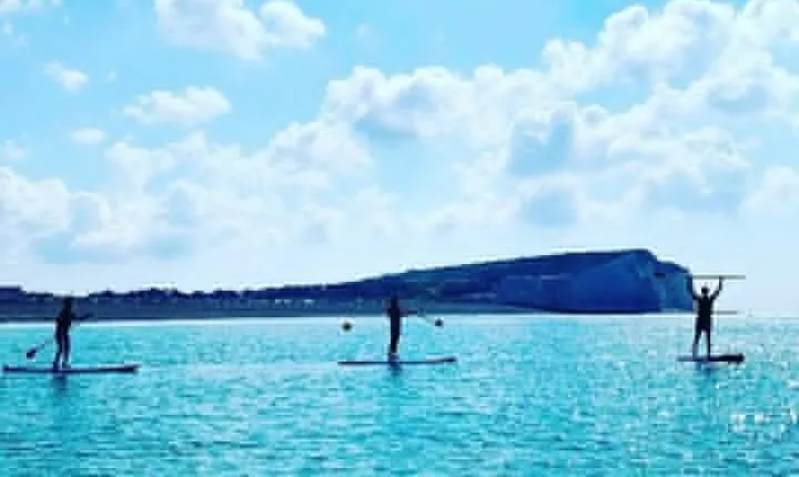 Paddle Boarding with Seven Sister View 