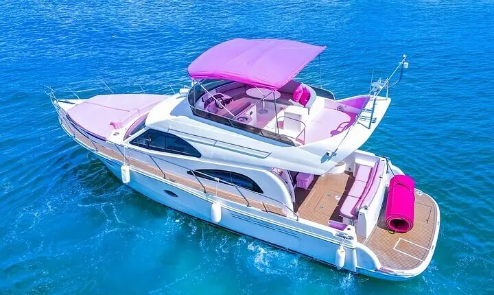 50ft Pink Miami Yacht Rental | 3 to 8 Hours | 13 ppl