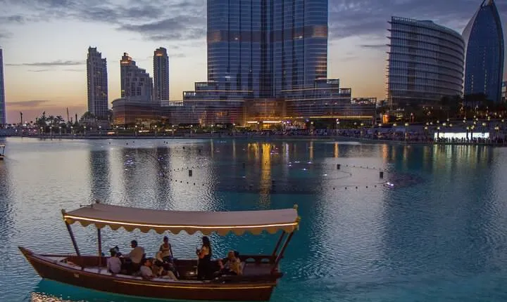 Dubai Fountain Show Boat Lake Ride or Bridge Walk Tickets