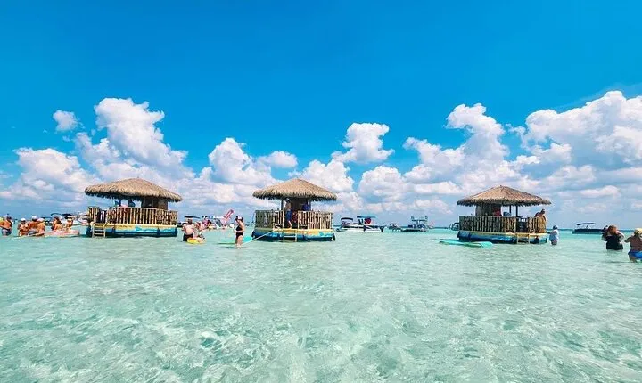 Tailfins Tiki Boats Crab Island Sandbar (3hrs)