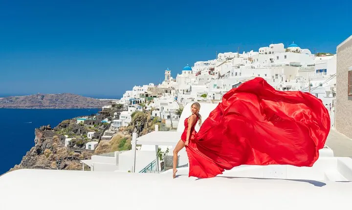 Santorini Flying Dress Experience