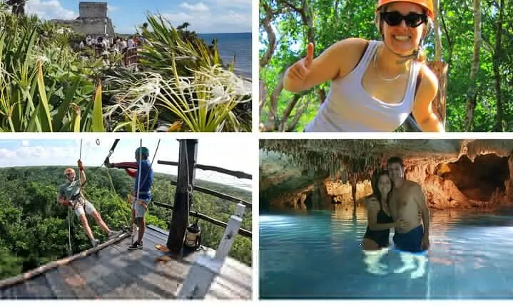 Playa del Carmen Jungle Tour: Tulum, Cenote Snorkeling, Ziplining and Lunch
