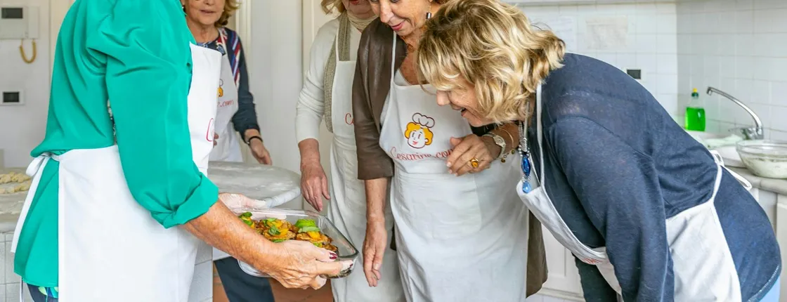 Cooking class and tasting at a Cesarina's home in Palermo