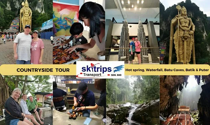 Batu Caves, Waterfalls and Hot Springs Tour With Lunch