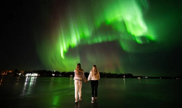 Northern Lights Hunting Expedition in Ranua, Lapland