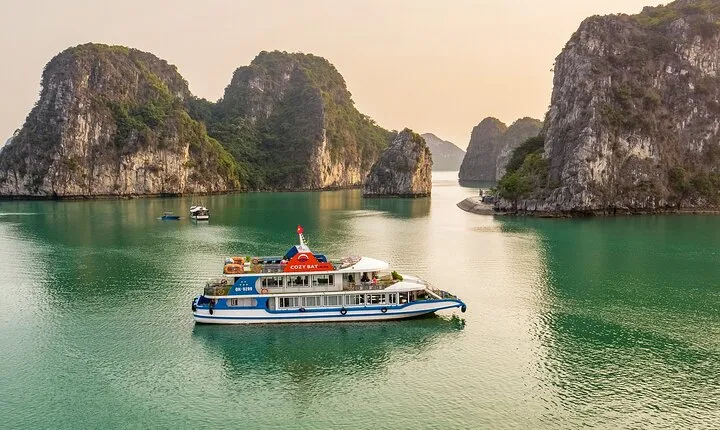 Cozy Bay Halong Day Trip, 5 Star Cruise from Hanoi Expressway