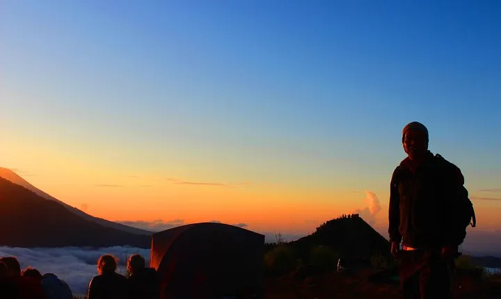 Volcano Sunset Sunrise Camping on the Top of Mount Batur - Bali Camping Tour