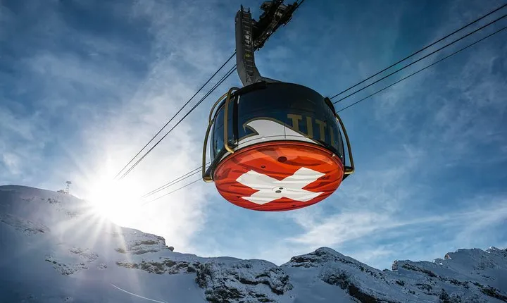 Mt Titlis Cable Car from Engelberg with Ice Flyer