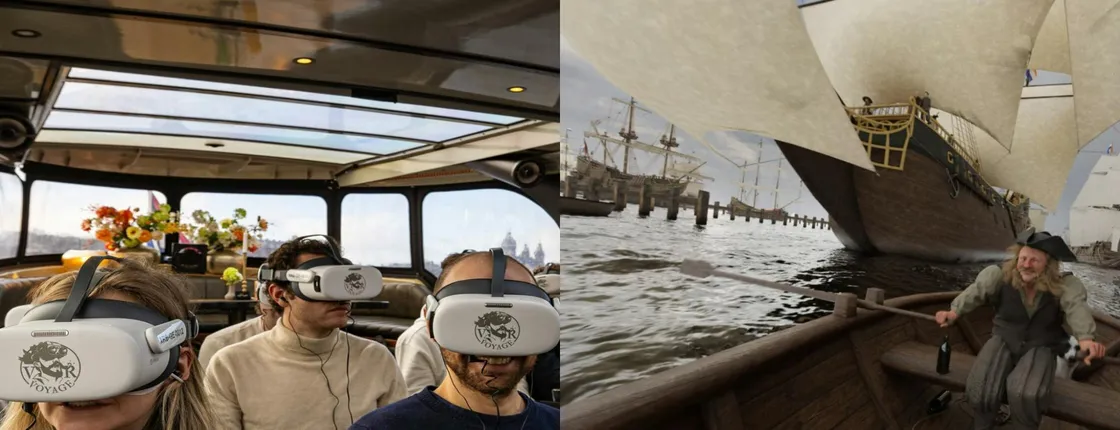 Amsterdam canal cruise with historic VR experience
