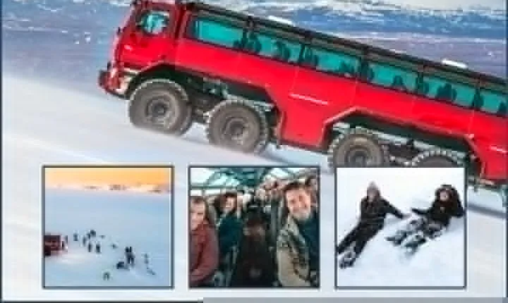 RED GLACIER MONSTER TRUCK Langjokull Glacier Tour from Gullfoss
