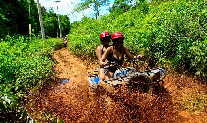 Zipline Adventure with Atvs and a Cenote swim experience from Cancun.