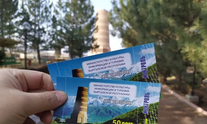 Day trip to Burana Tower plus hiking to waterfall and hot springs of Issyk-Ata