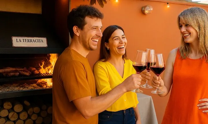 Rooftop barbecue, wine selection & Argentinean flavors.