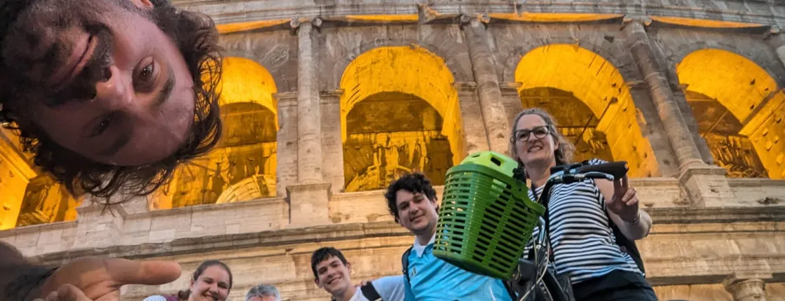 Rome at sunset is magic on two wheels