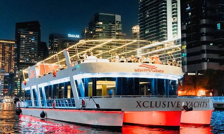 Dubai Marina Dinner Cruise with Live Music & Open Bar
