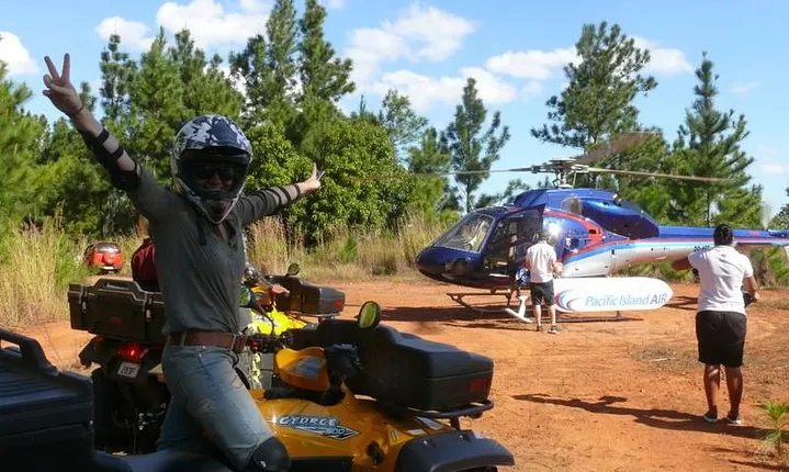 ATV Quad Bike and Helicopter Adventure Tour to Remote Village (Departs Nadi)
