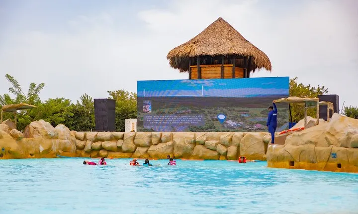 Tour New Caribbean Water Park Adventure with Mud Volcano