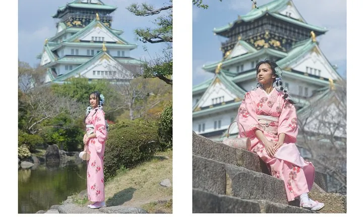 Kimono and Portrait Photoshoot at Osaka Castle