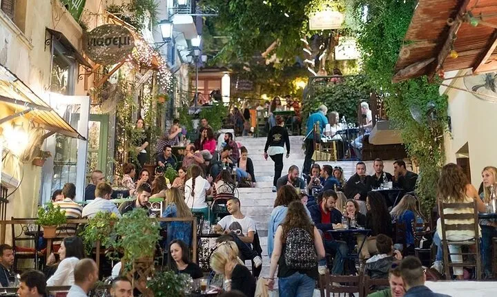 Vibrant Athens night guide walking tour