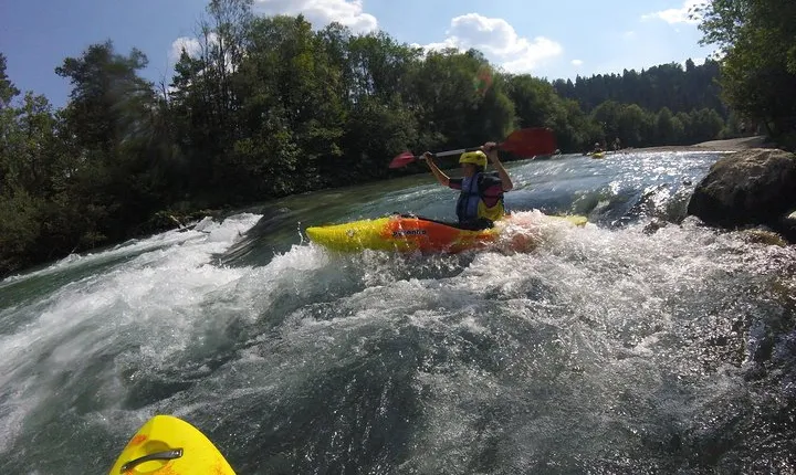 Kayaking on the sava river Bled
