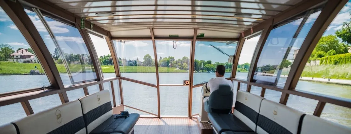 Krakow sightseeing catamaran cruise on the Vistula River